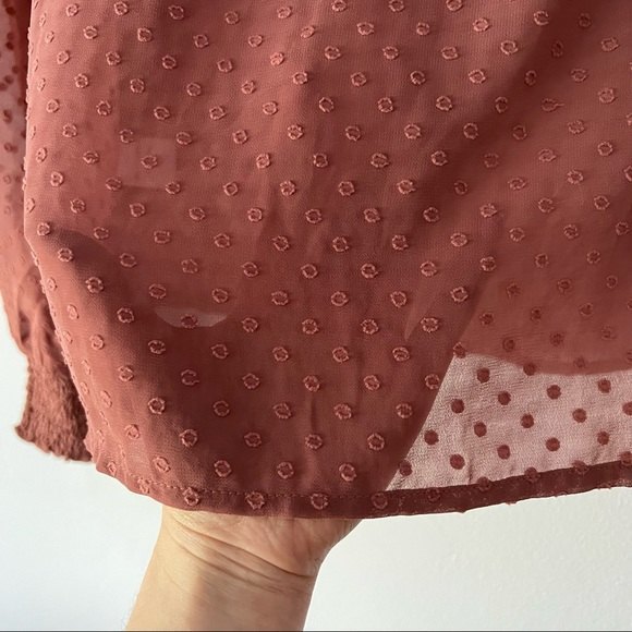 Mauve Swiss Dot Blouse - Picture 8 of 12